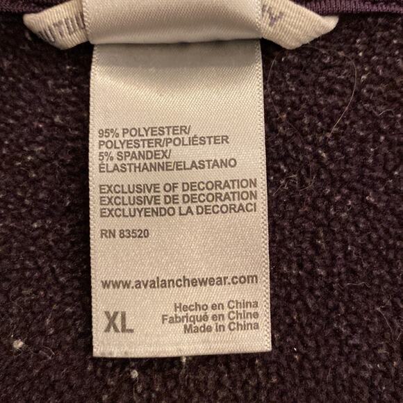 AVALANCHE Fleece Lined Pullover 1/2 Zip Sweater Purple XL - Picture 5 of 9